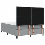vidaXL Lit à ressorts avec matelas Gris clair 160 x 200 cm tissu