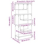 vidaXL Bibliothèque chêne artisanal 81 x 36 x 176 cm Bois d'ingénierie