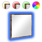 vidaXL Miroir de salle de bain LED Chêne fumé 40 x 37 x 8.5 cm