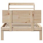 vidaXL Cadre de lit avec tête de lit 90x190 cm bois de pin massif