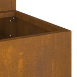 vidaXL jardinière 3 niveaux 90x90x35 cm en Acier Corten