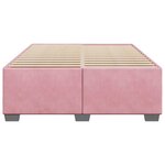 vidaXL Cadre de lit Rose 160x200 cm Velours