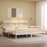 vidaXL Cadre de lit sans matelas bois massif