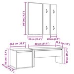 vidaXL Ensemble de meubles de couloir vieux bois bois d'ingénierie