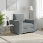 vidaXL Canapé Gris clair 100 x 80 x 82 cm tissu