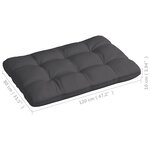 vidaXL Coussins de canapé palette 7 Pièces Anthracite