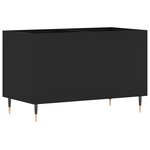 vidaXL Armoire à disques noir 74 5x38x48 cm bois d'ingénierie