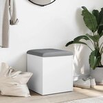 vidaXL Banc de rangement Blanc 42x42x45 cm Bois d'ingénierie