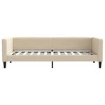 vidaXL Lit de jour avec lit gigogne crème 80x200 cm tissu