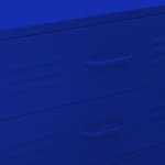 vidaXL Commode Bleu marine 80x35x101 5 cm Acier