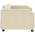 vidaXL Lit de repos sans matelas crème 90x200 cm tissu