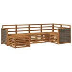 vidaXL Ensemble de canapé d'angle 5 Pièces Naturel Bois d'Acacia Massif