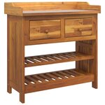 vidaXL Armoire de jardin avec tiroir Marron 78 x 36.5 x 78cm