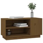vidaXL Meuble TV Marron miel 80x35x40 5 cm Bois de pin massif