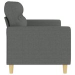 vidaXL Canapé à 3 places Gris foncé 180 cm Tissu