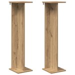 vidaXL Support de Plante 2 pièces Chêne artisanal 25 x 25 5 x 100 5 cm