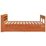 vidaXL Cadre de lit sans matelas cire marron 150x200cm bois pin massif