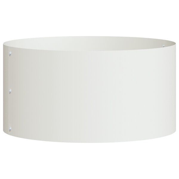 vidaXL Grand Pot Métal Blanc Blanc Métal Grand Jardinières