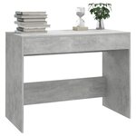 vidaXL Bureau gris béton 101x50x76 5 cm bois d'ingénierie