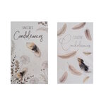 Carte De Voeux -  Sincères Condoléances - Plumes Visuel Aléatoire*