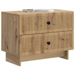 vidaXL Cabinet de chevet Chêne artisanal 62 x 34 5 x 47 5 cm