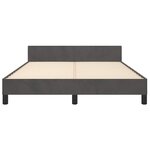 vidaXL Cadre de lit sans matelas gris foncé 140x200 cm velours