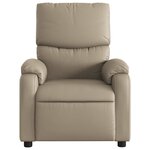 vidaXL Fauteuil de massage inclinable électrique cappuccino similicuir