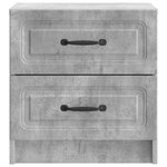 vidaXL Cabinet de chevet avec tiroir Gris béton 43 x 34 5 x 44 5 cm