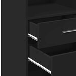 vidaXL Buffet haut noir 50x42 5x124 cm bois d'ingénierie
