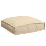 vidaXL Coussin pour assise de palette 2 Pièces Beige 40 x 40 x 8 cm