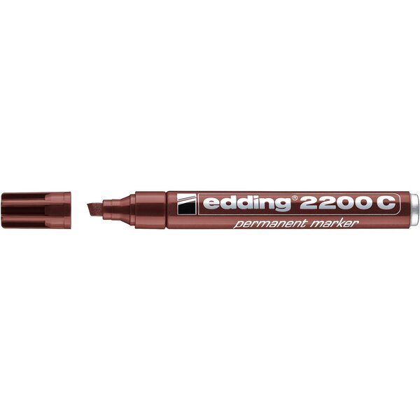 Marqueur Permanent 2200C Corps Aluminium Marron 1-5 mm x 10 EDDING