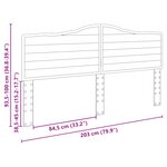 vidaXL Tête de lit Blanc 200 cm Bois d'ingénierie