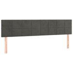 vidaXL Sommier à lattes de lit et matelas Gris foncé 200x200cm Velours