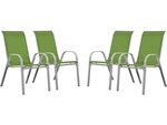 Fauteuil jardin Textilène "Cordoba" - Phoenix - Vert - Lot de 4