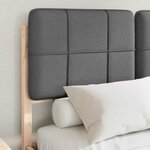 vidaXL Cadre de lit avec tête de lit rembourrée Gris foncé