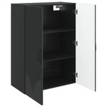 vidaXL Armoire Murale 66 x 34 5 x 90 cm Bois d'ingénierie Noir