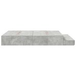 vidaXL Cadre de lit de rangement Gris béton 140x190 cm