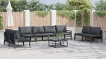 vidaXL Ensemble de canapé de jardin 8 Pièces Anthracite Acier