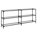 vidaXL Table console avec dessus en verre transparent 194 5x30x81 cm