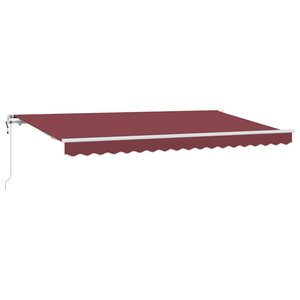 vidaXL Auvent Rétractable Bordeaux 350 x 200 cm tissu