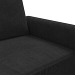 vidaXL Canapé à 2 places Noir 140 cm Velours