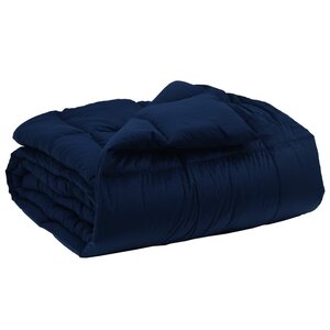 vidaXL Duvet d'hiver Matelassé Bleu foncé 200 x 240 cm Microfibre