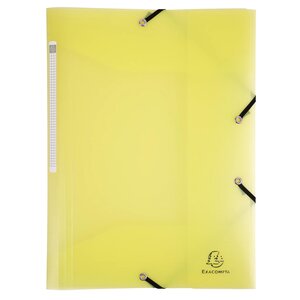 Chemise À Élastiques 3 Rabats Polypropylène Chromaline Pastel - A4 - Jaune - X 25 - Exacompta