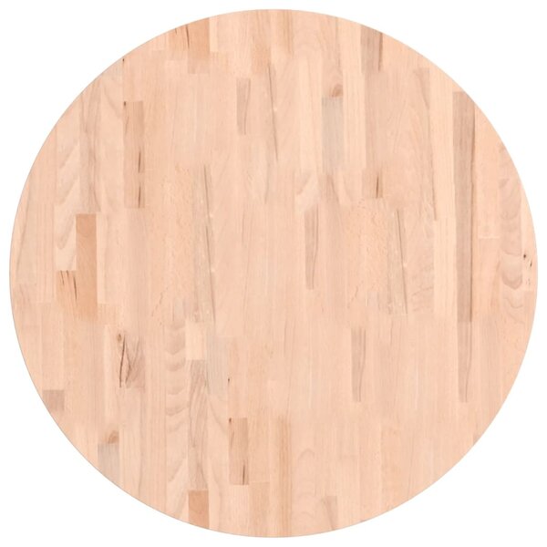 vidaXL Dessus de table Ø80x1 5 cm rond bois massif de hêtre