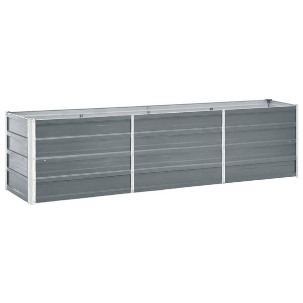 vidaXL Lit surélevé de jardin Acier galvanisé 240x40x45 cm Gris