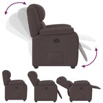 vidaXL Fauteuil inclinable Marron foncé Tissu