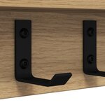 vidaXL Porte-manteau mural chêne artisanal 40 x 10.5 x 10.5 cm