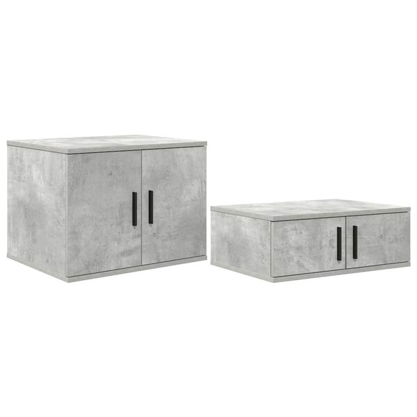 vidaXL Armoire de rangement Gris béton 127 x 41 x 40 cm
