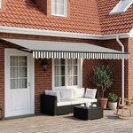 vidaXL Auvent rétractable électrique Anthracite et blanc 4 5 × 3 m