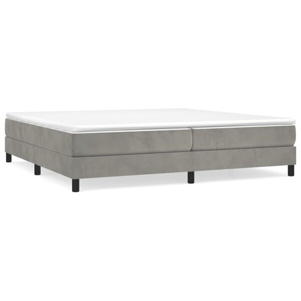 vidaXL Cadre de lit sans matelas gris clair 200x200 cm velours